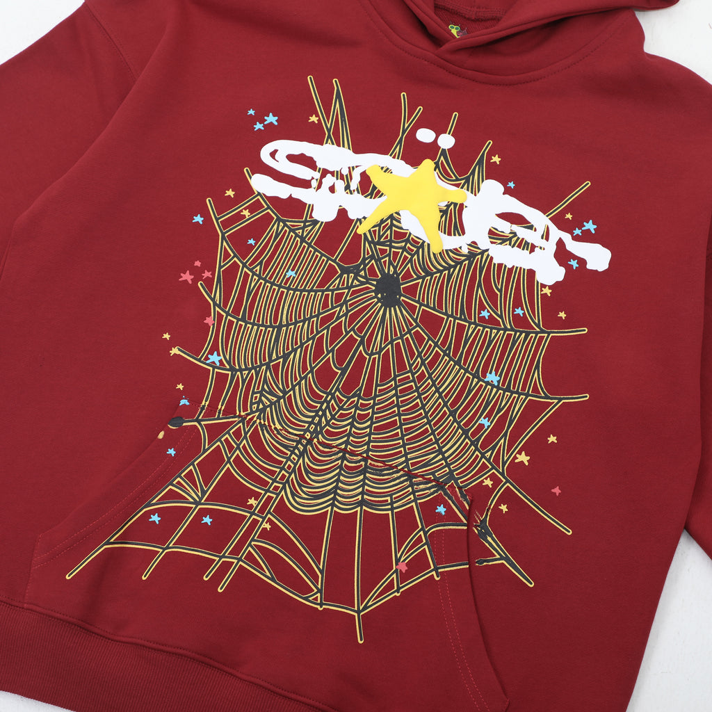 Hoodie Sp5der Logo marron