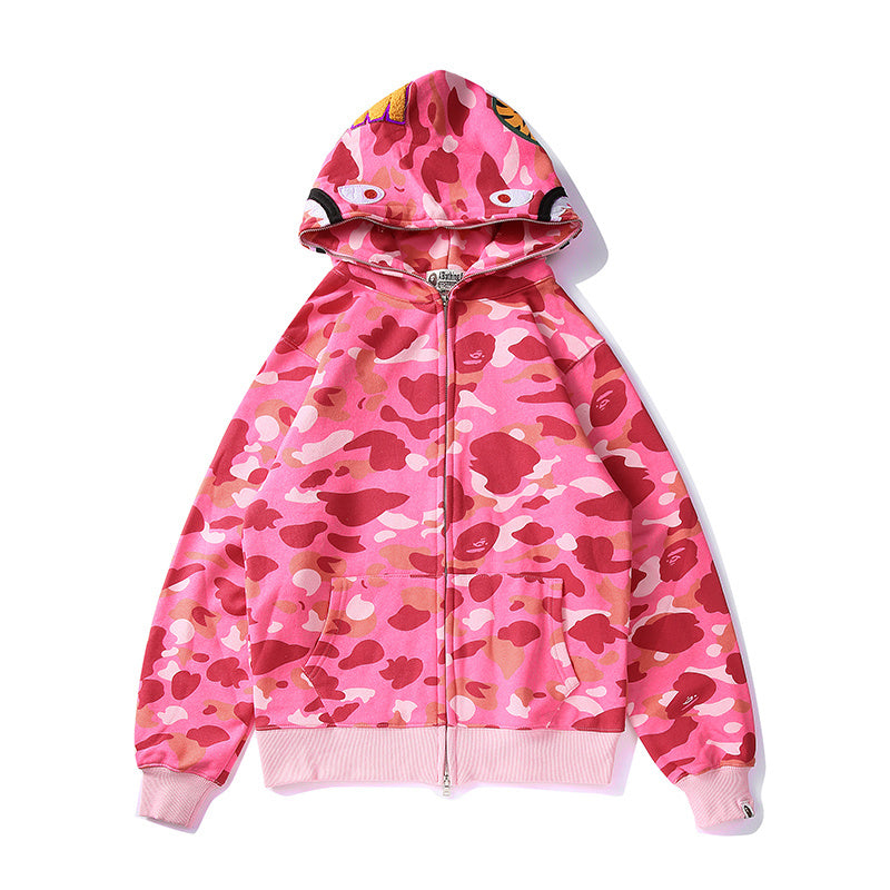 CAMO SHARK FULL ZIP HOODIE - BAPE®