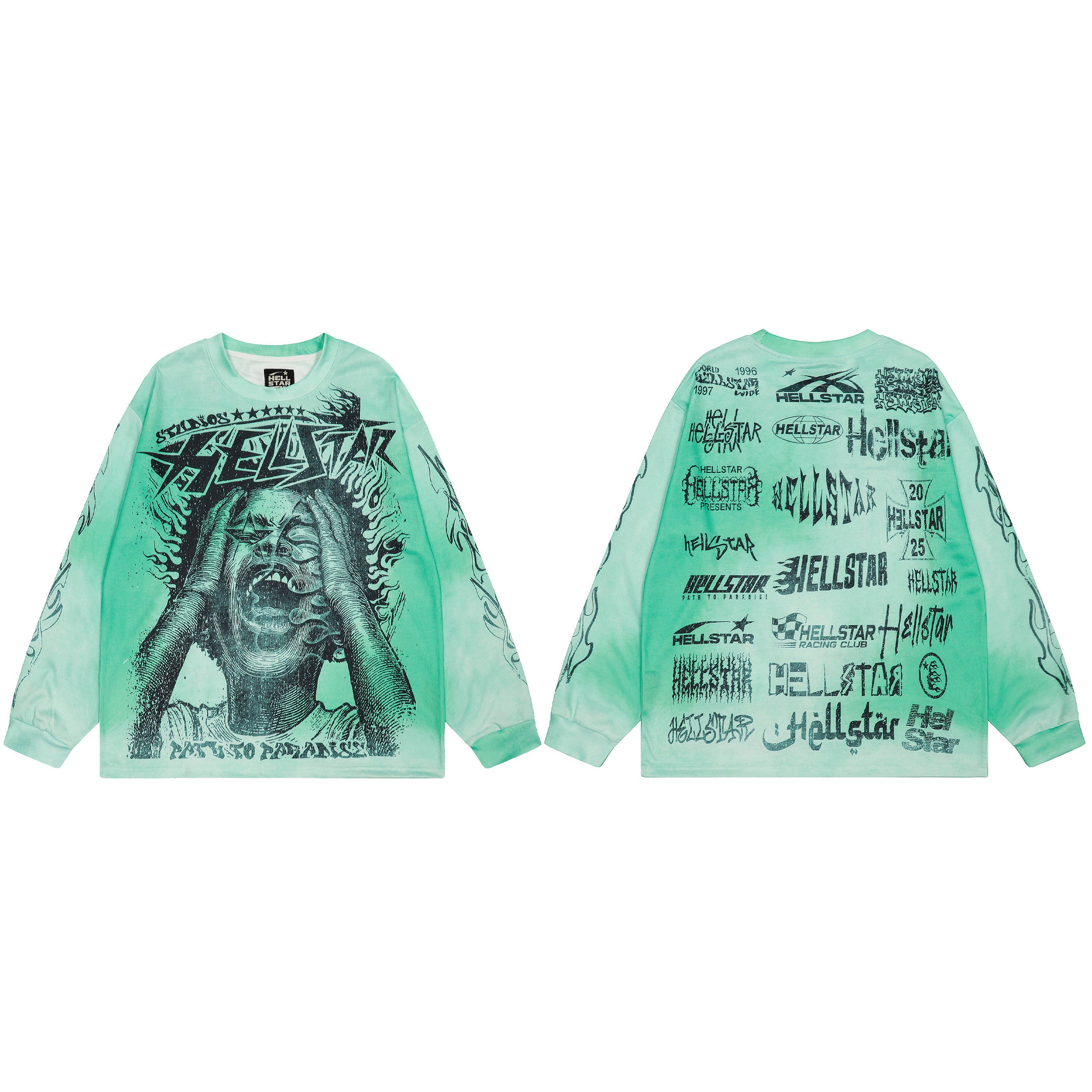 T-SHIRT MANCHES LONGUES HELLSTAR AIRBRUSH BONES | L'Art Squelette Révélé