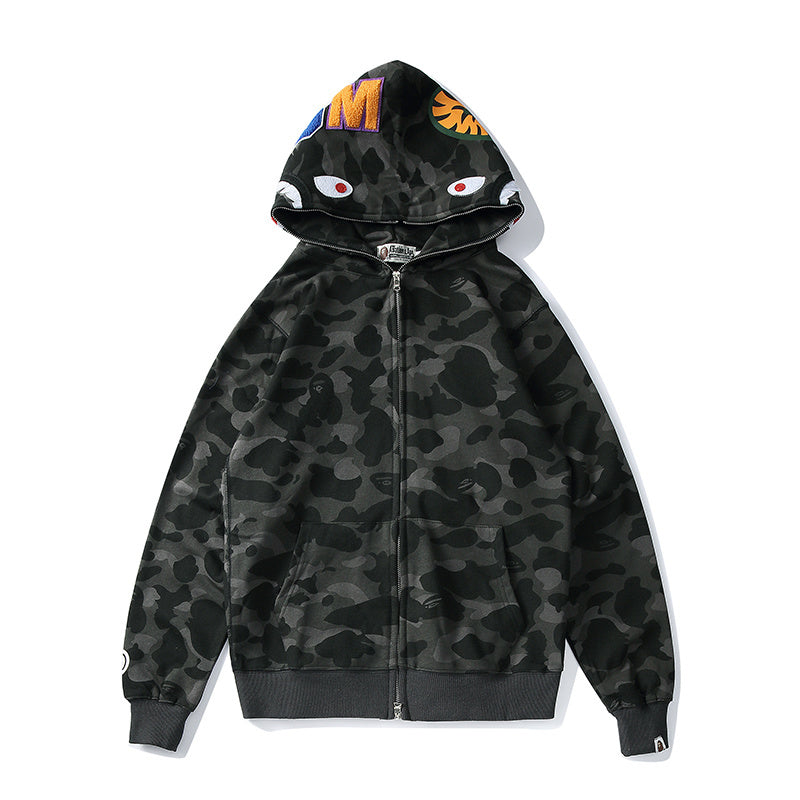 CAMO SHARK FULL ZIP HOODIE - BAPE®