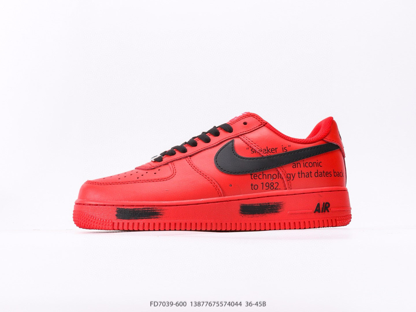 NIKE AIR FORCE 1 CUSTOM « RED ON BLACK » - L'ICÔNE PERSONNALISÉE