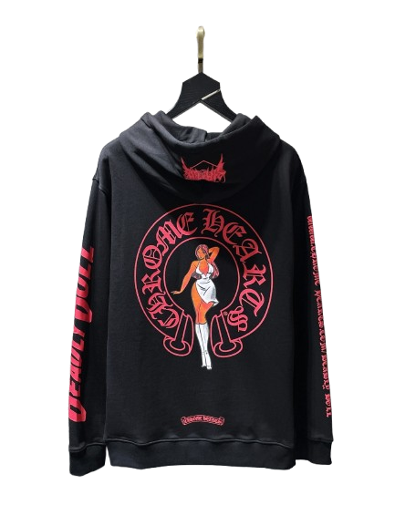 Chrome Hearts x Deadly Doll Online Exclusive Hoodie 'Black/Red'