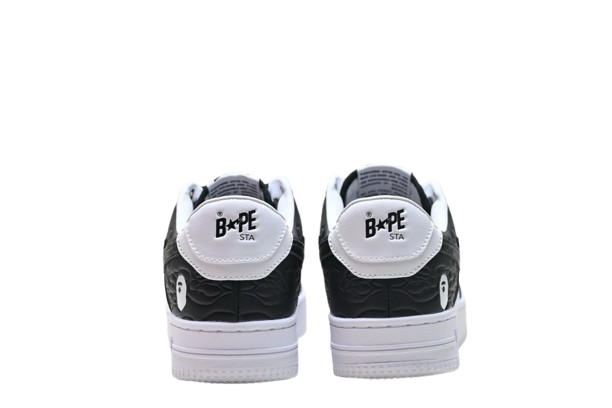 BAPE STA “Black & White Embossed Leather”